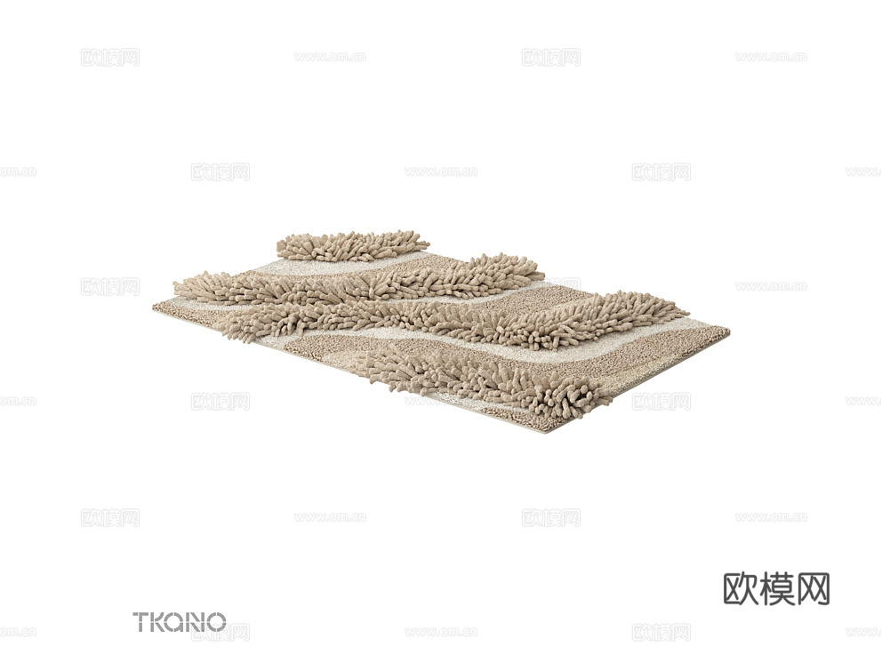 Tkano 毛绒地毯3d模型下载（渲染图2）
