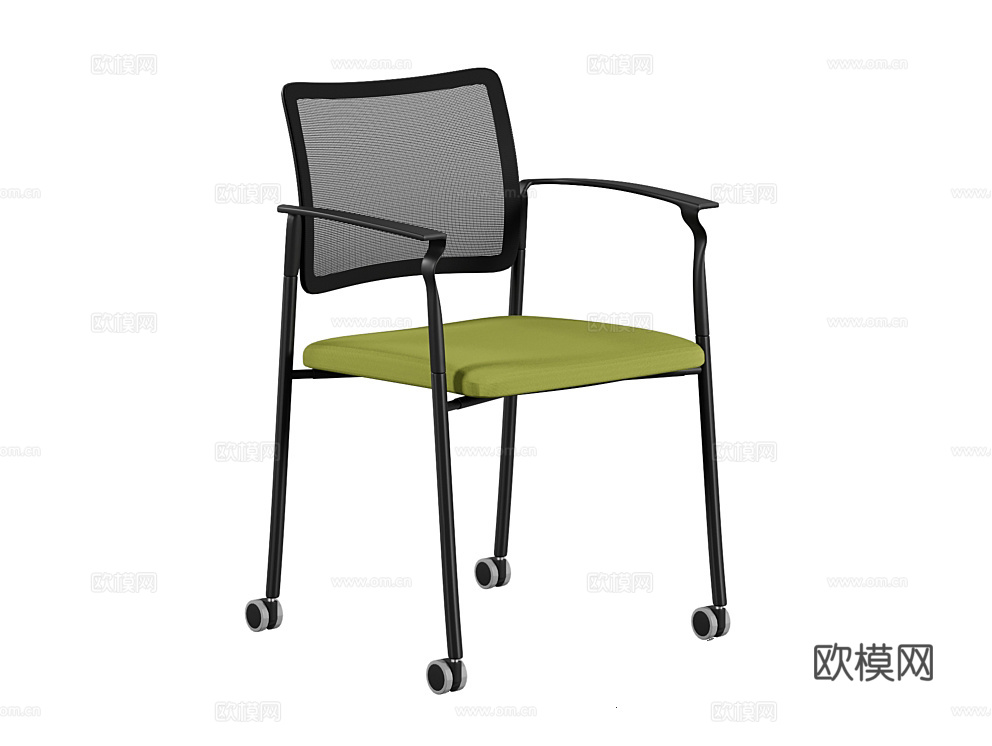 Solo 移动办公椅 会议椅3d模型下载（渲染图5）