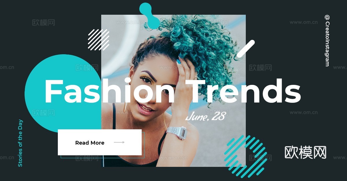 孟菲斯图文排版时尚创意广告海报6