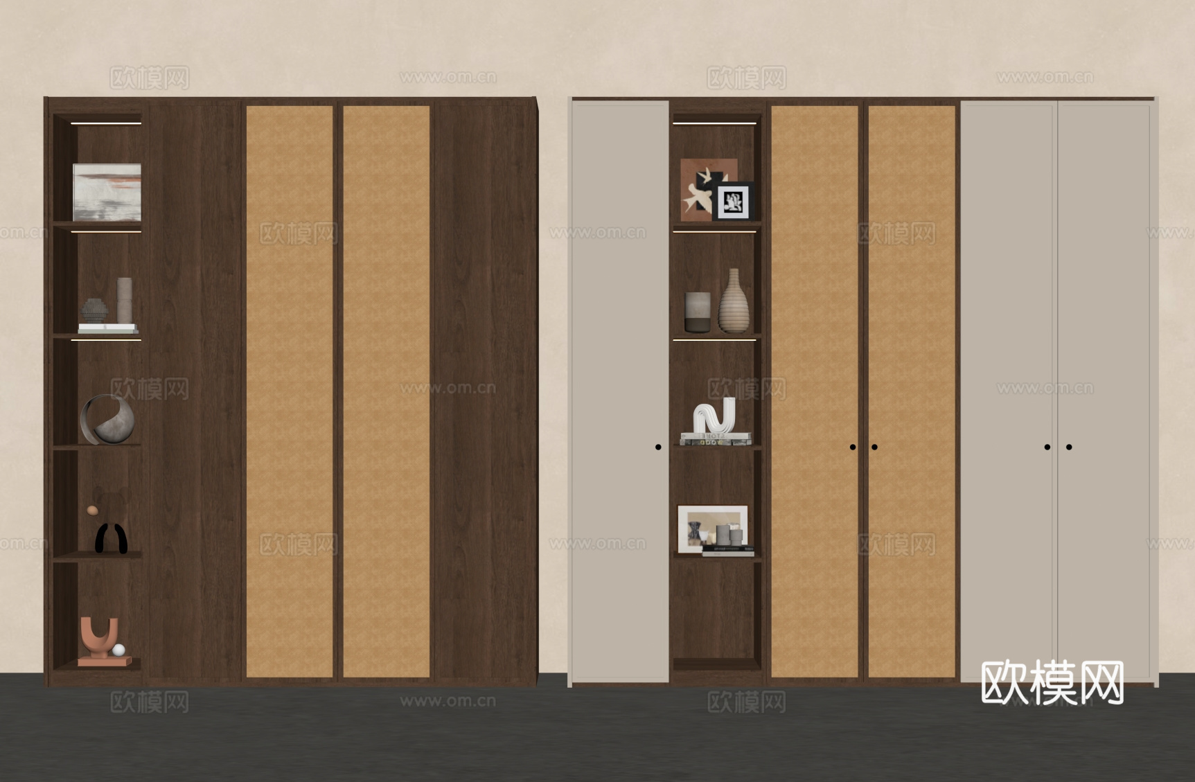 中古风衣柜su模型