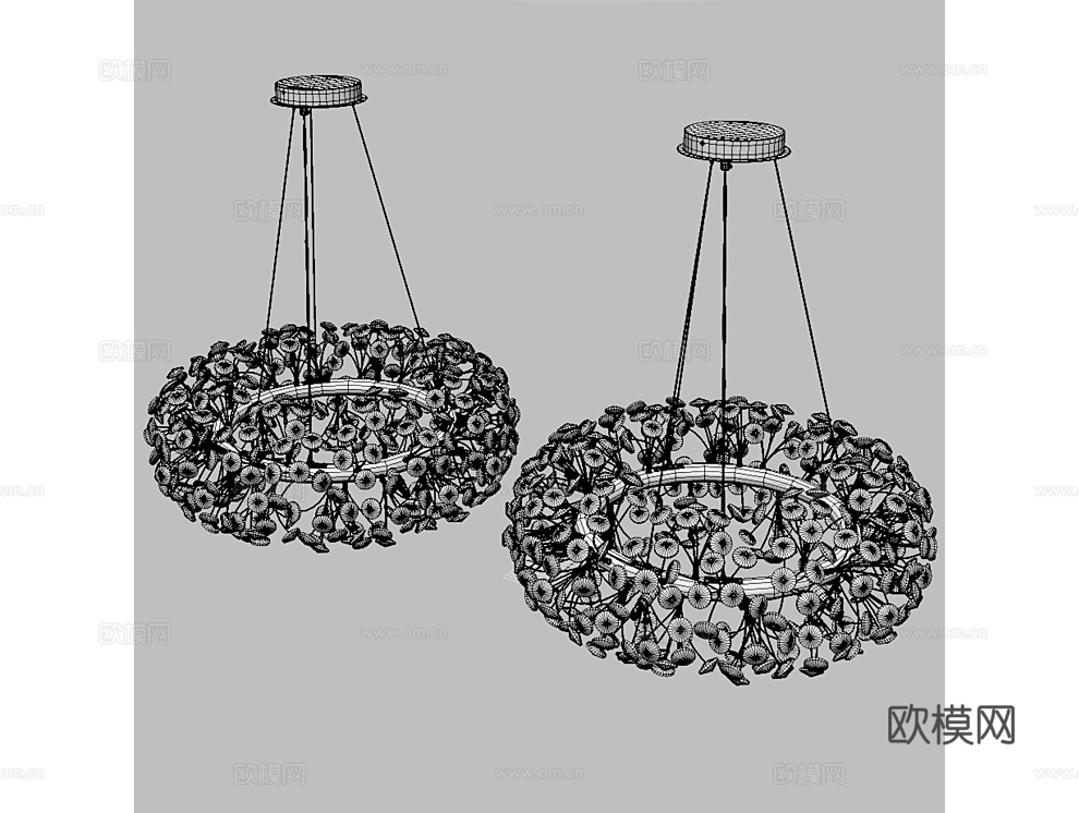 MODELUX 奢华水晶灯3d模型下载（渲染图3）