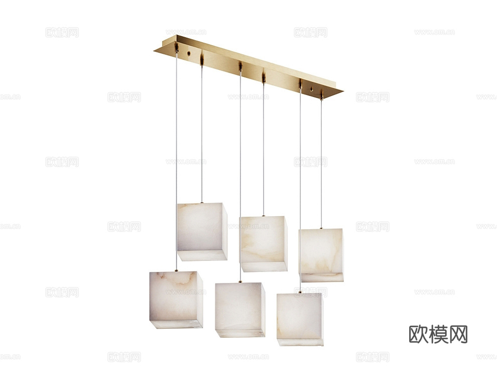 MODELUX 大理石吊灯3d模型下载