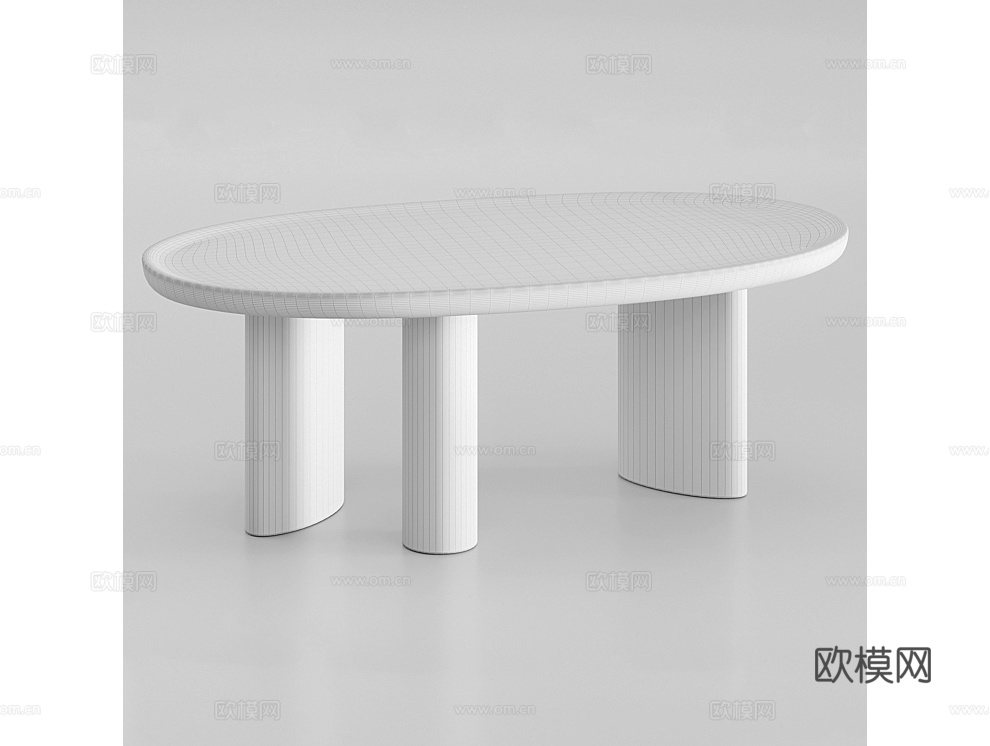 Reloft 实木餐桌3d模型下载（渲染图2）