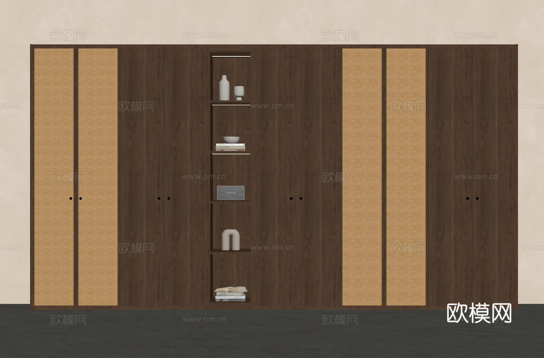 中古风衣柜su模型