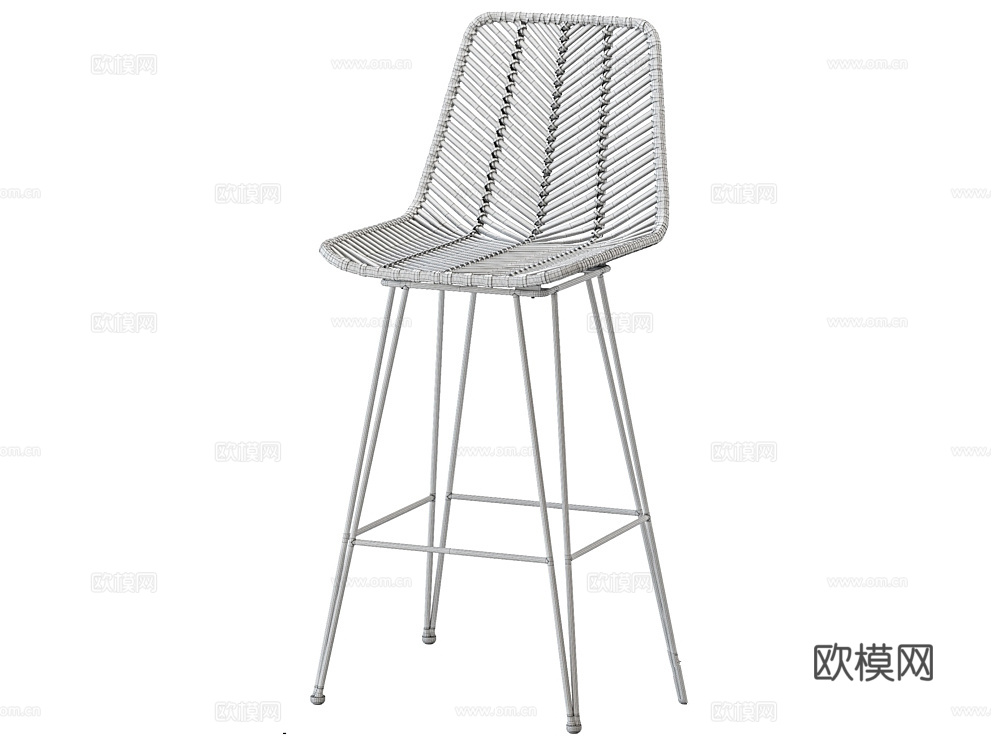 LoftDesigne 吧椅3d模型下载（渲染图2）