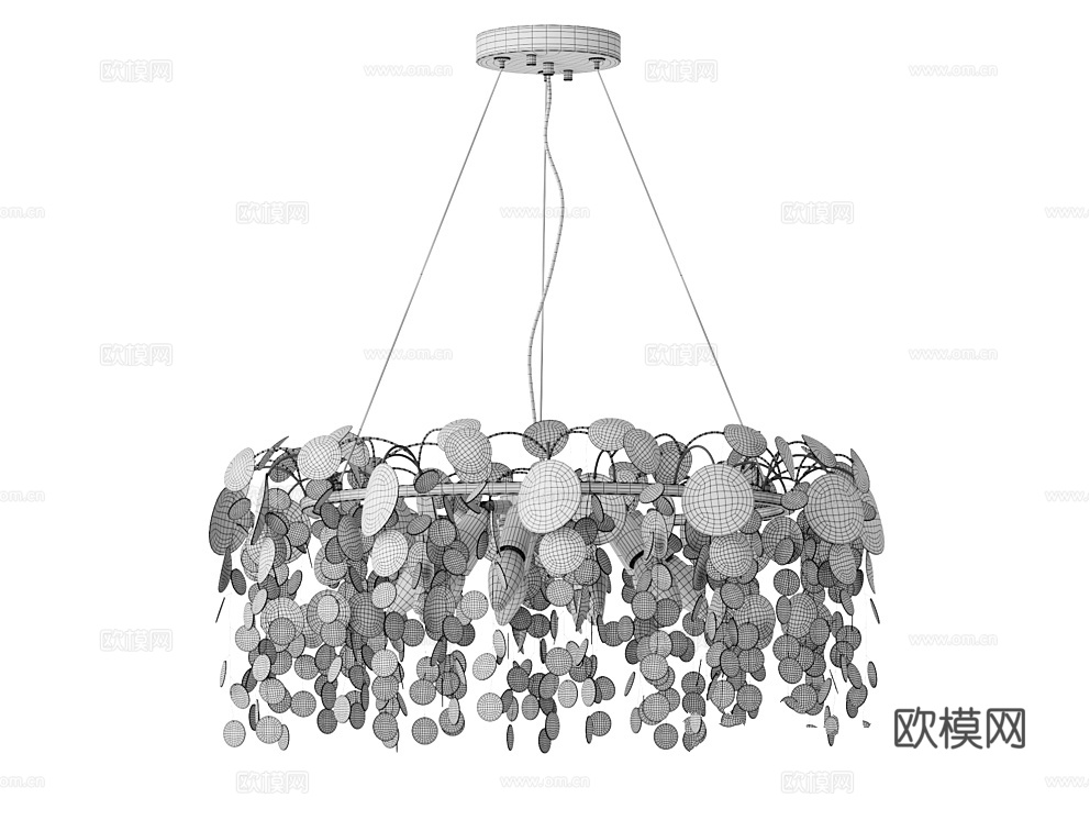 modelux 奢华吊灯3d模型下载（渲染图2）