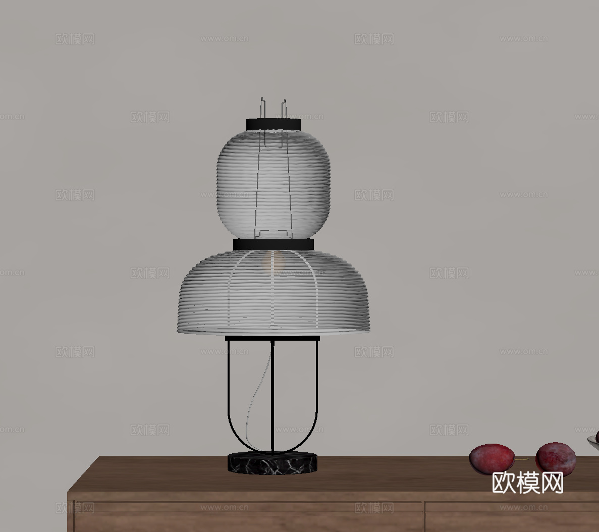 中古风台灯su模型