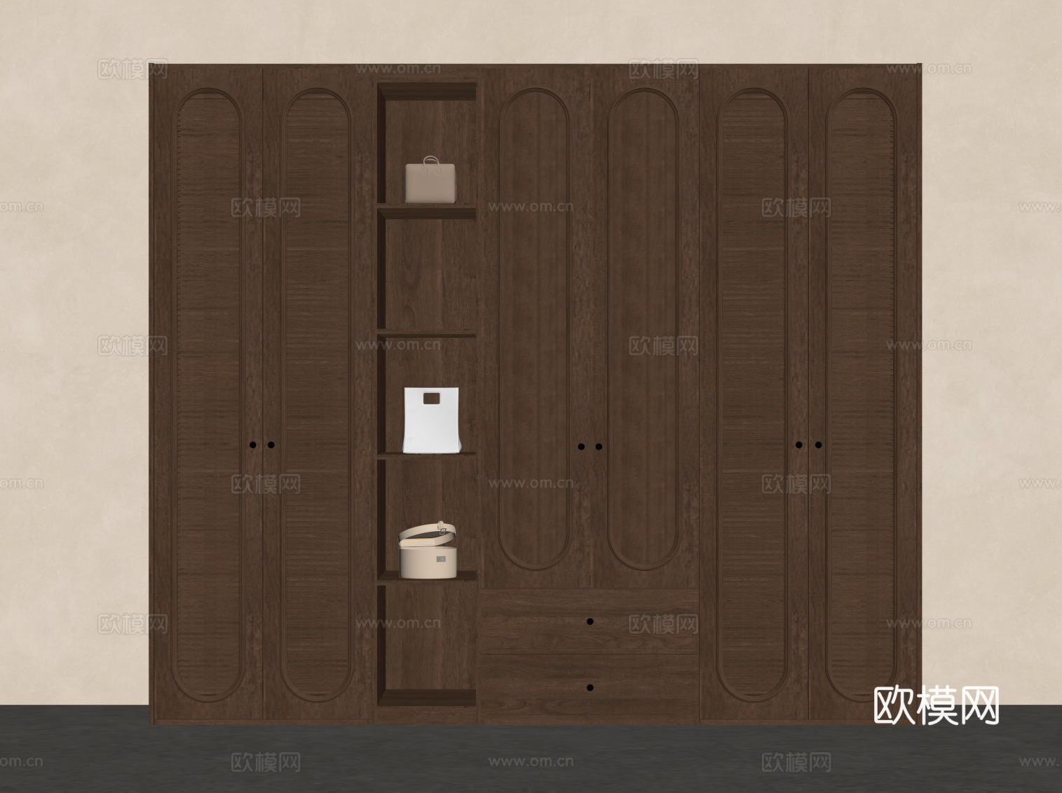 中古风衣柜su模型