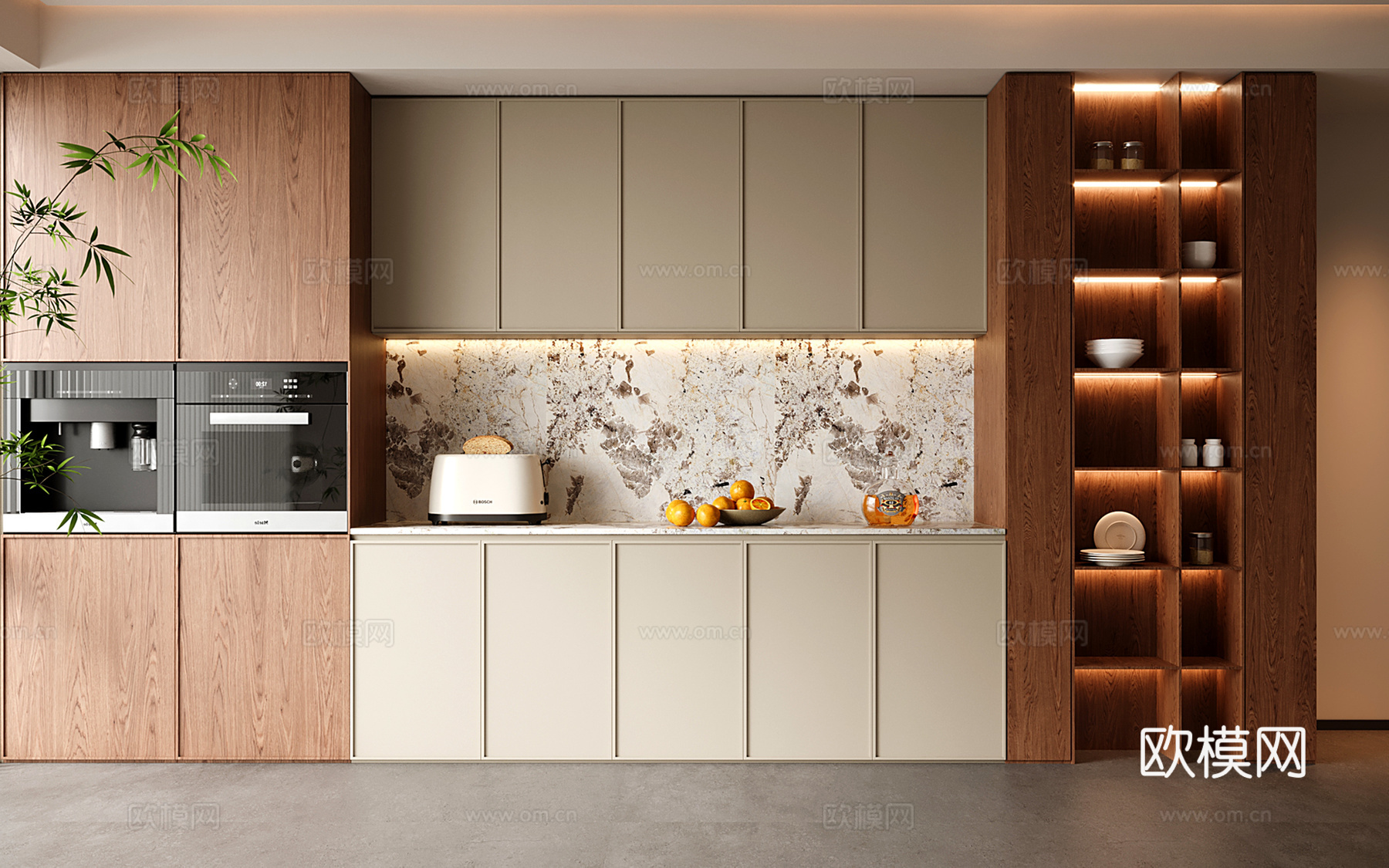 中古酒柜 定制满墙酒柜 烤箱柜酒柜一体3d模型下载