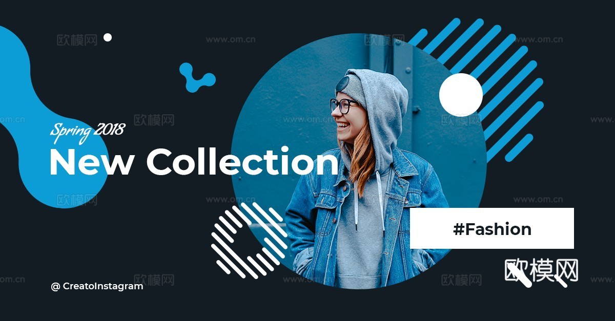 孟菲斯图文排版时尚创意广告海报30