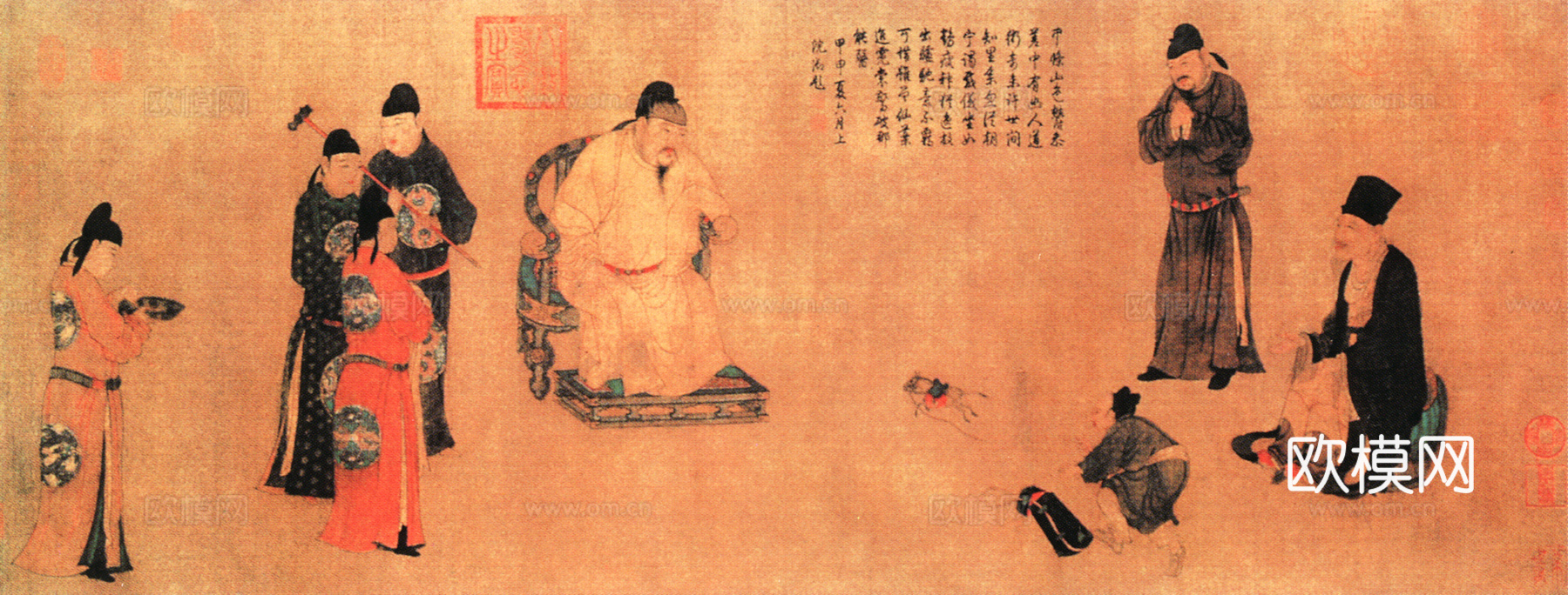 中式新中式挂画壁画字画山水花鸟背景墙壁纸装饰画油画