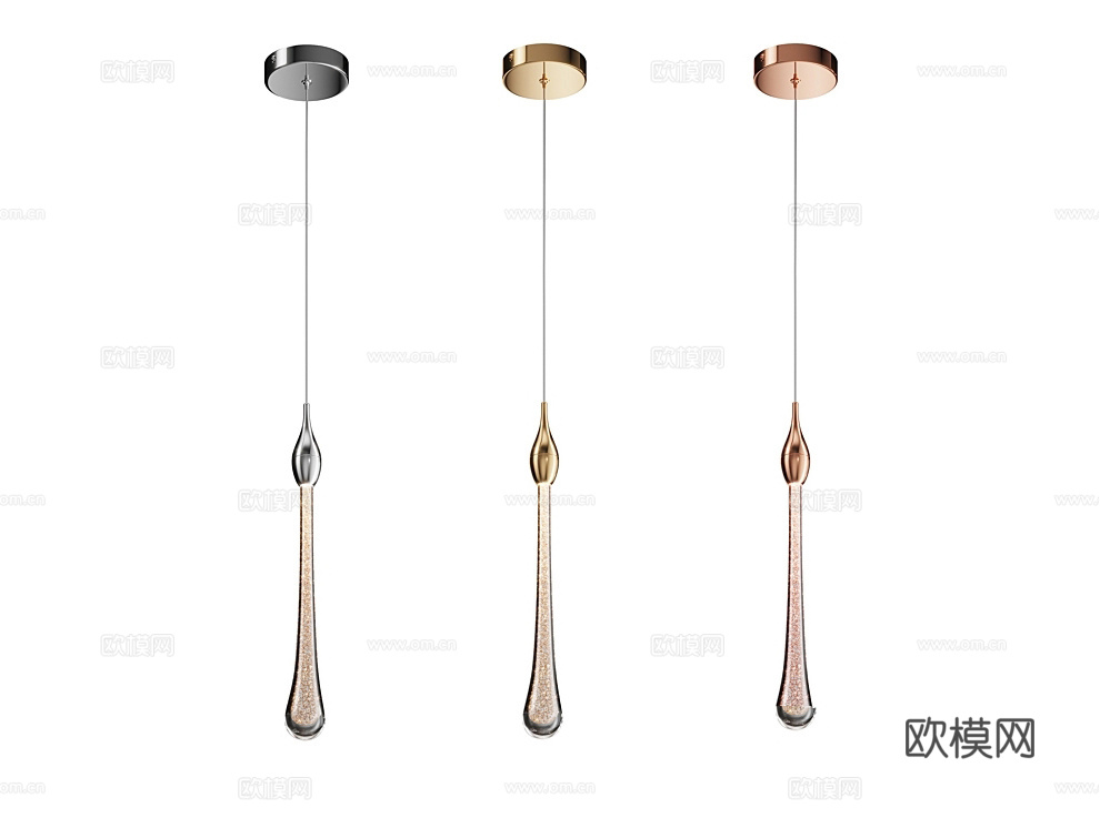 MODELUX 水滴吊灯3d模型下载（渲染图1）