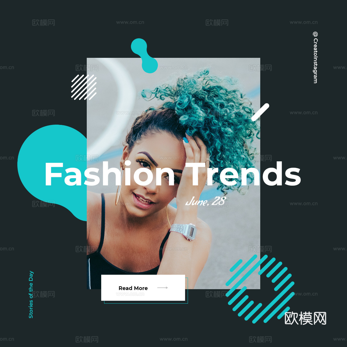 孟菲斯图文排版时尚创意广告海报8