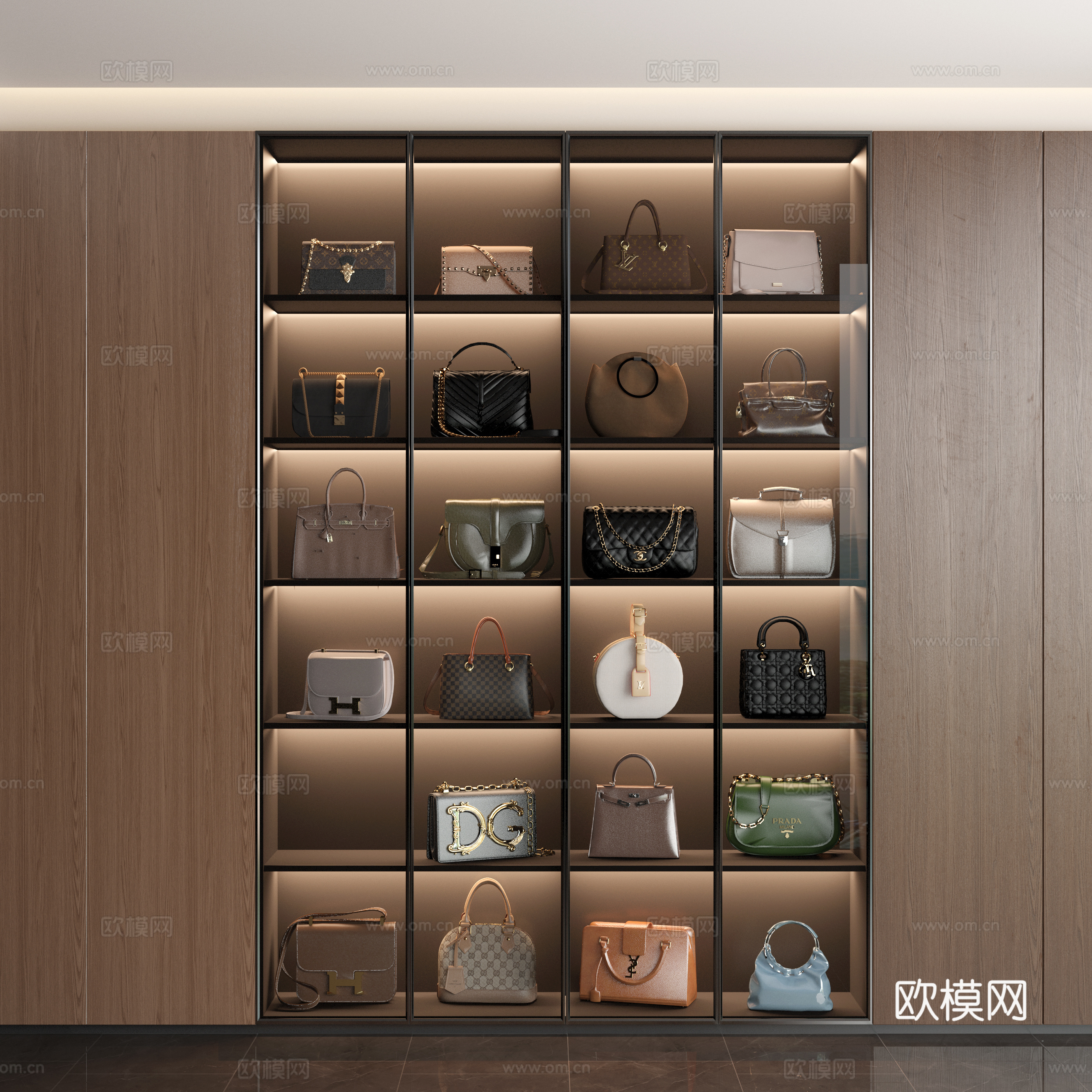 包包 包柜 手提包 包3d模型下载