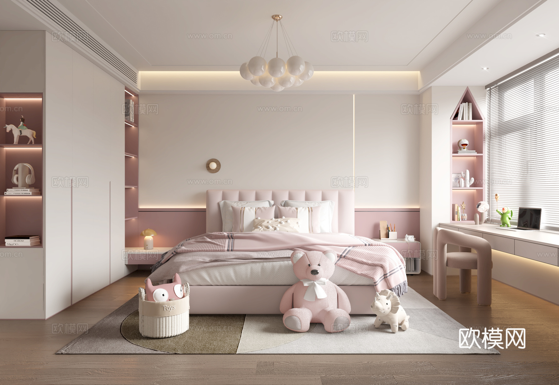 卧室 女孩房 儿童房su模型
