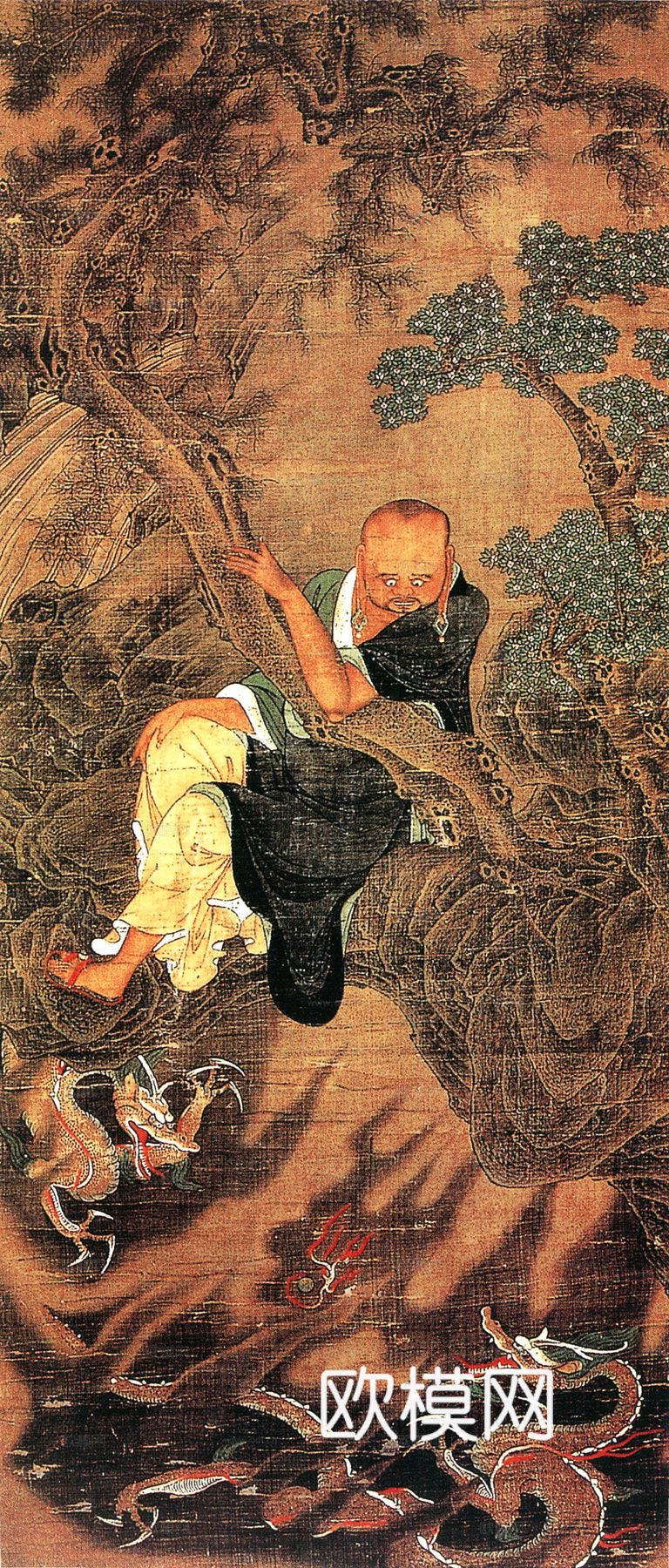 中式新中式挂画壁画字画山水花鸟背景墙壁纸装饰画油画下载