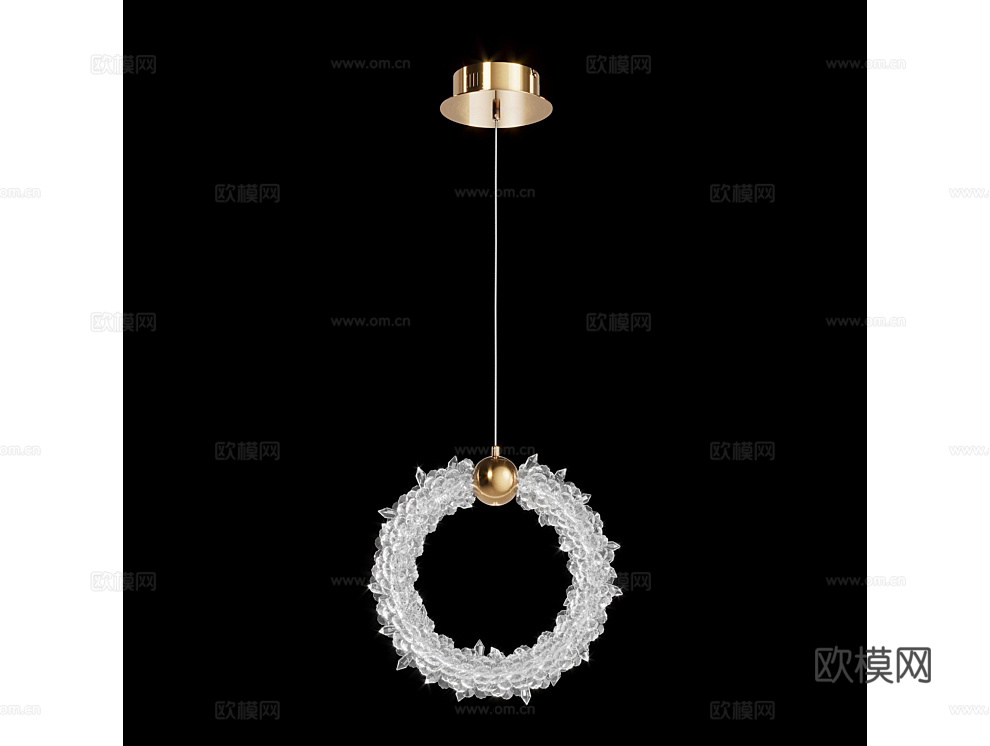 MODELUX 奢华水晶灯3d模型下载（渲染图2）