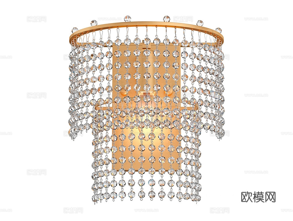 Favorite 水晶壁灯3d模型下载（渲染图2）