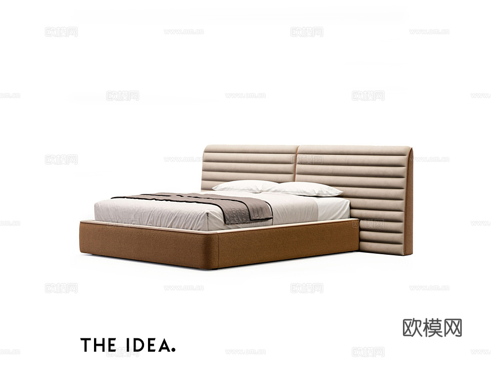 THE IDEA 双人床3d模型下载（渲染图1）