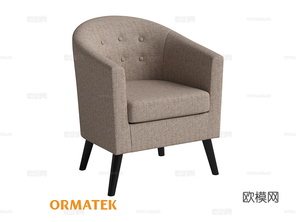 Ormatek 单人沙发3d模型下载（渲染图1）