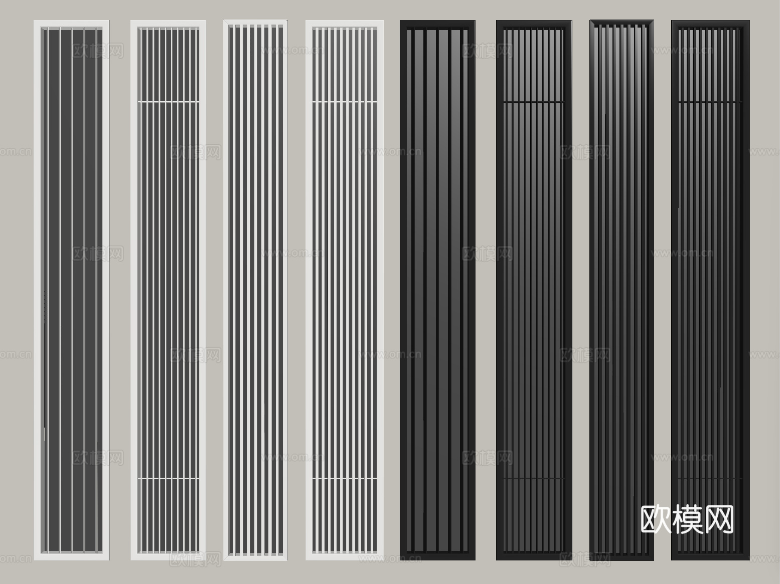 现代中央空调出风口su模型