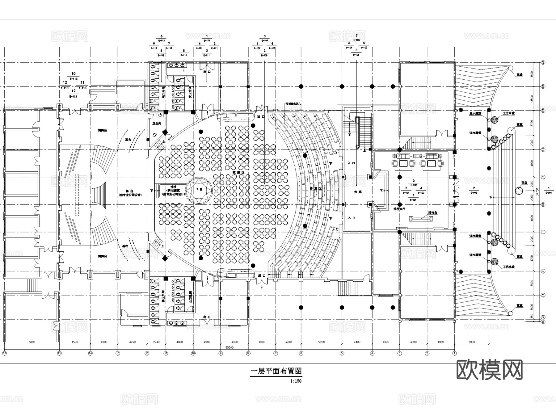 株洲环洲音乐舞台室内装饰CAD施工图整套cad施工图