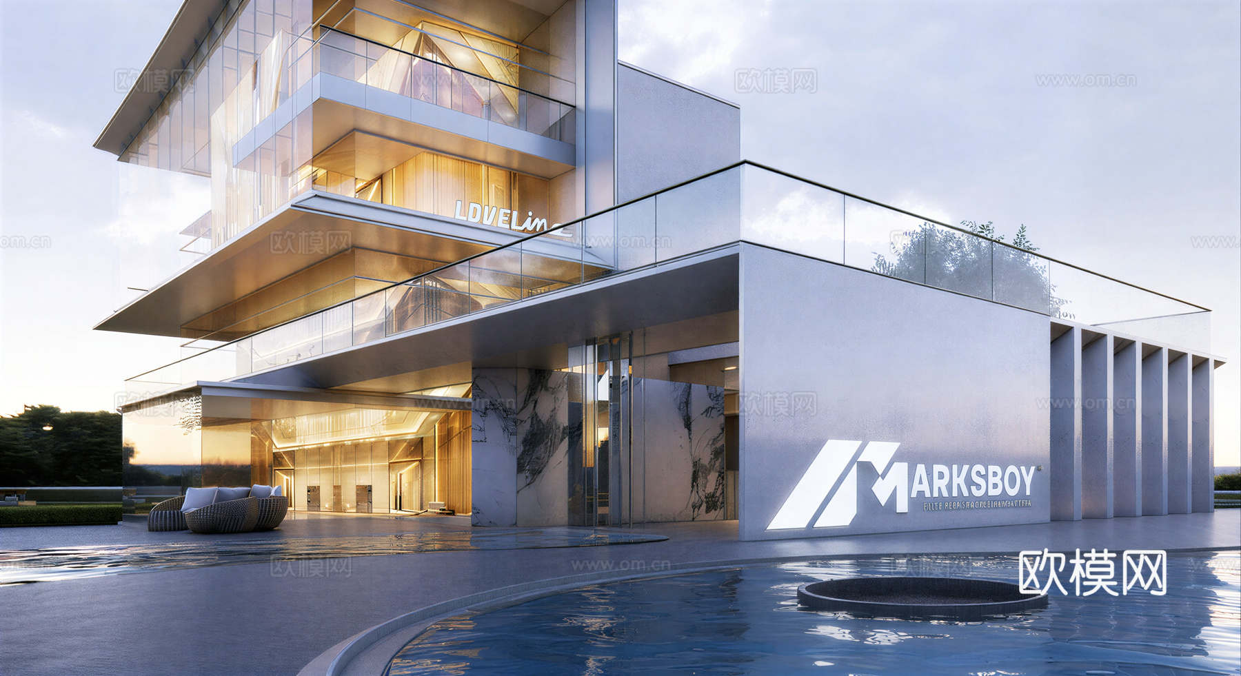 办公楼 企业办公楼su模型