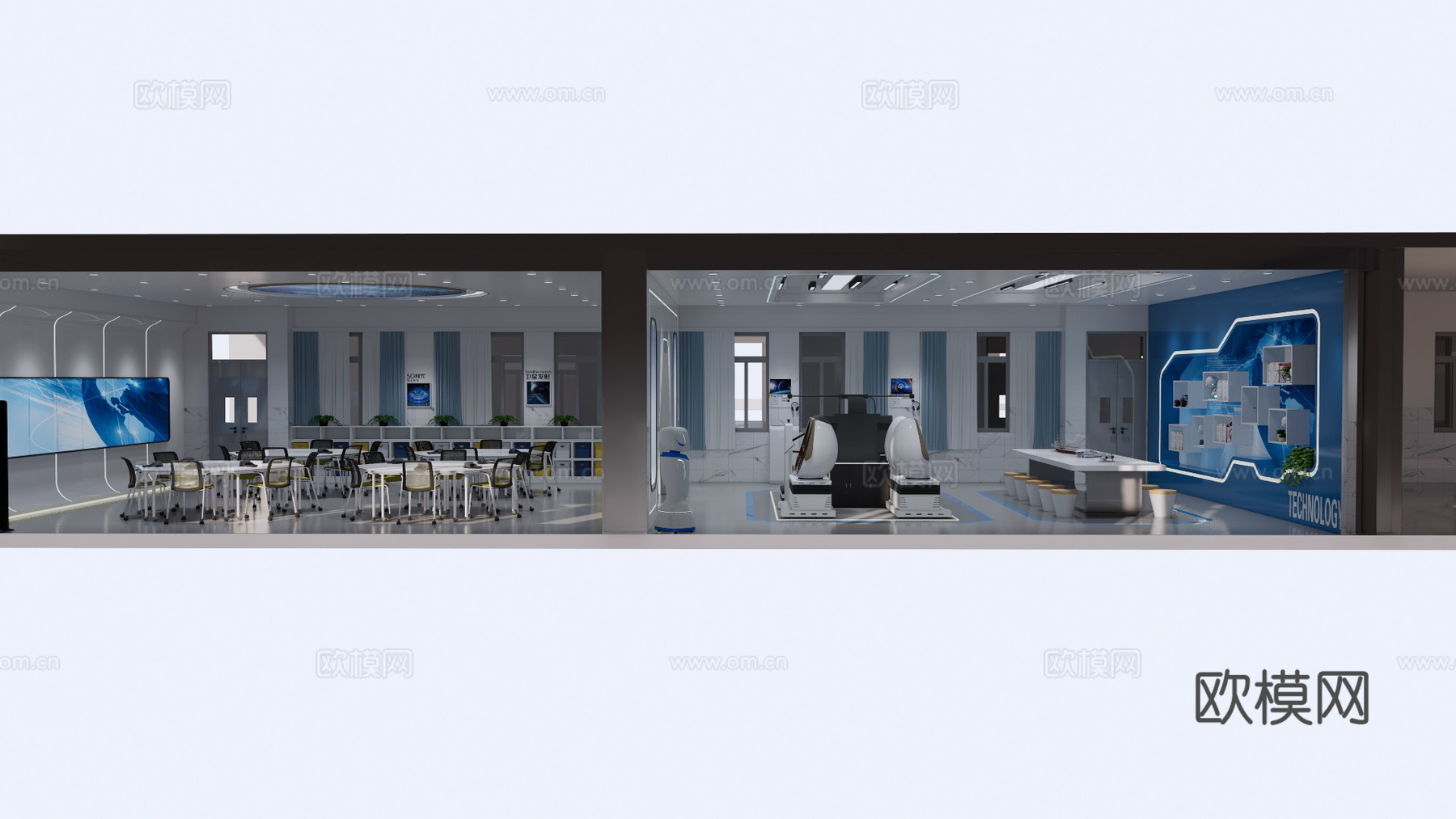 电影院 剧院 健身房 体育馆 幼儿园su模型下载（渲染图1）