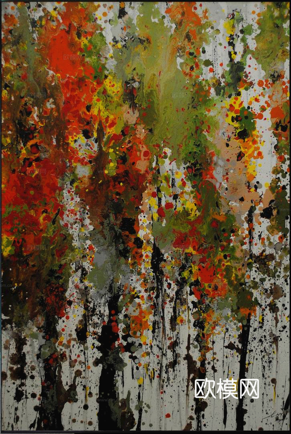 中式新中式挂画壁画字画山水花鸟背景墙壁纸装饰画油画下载