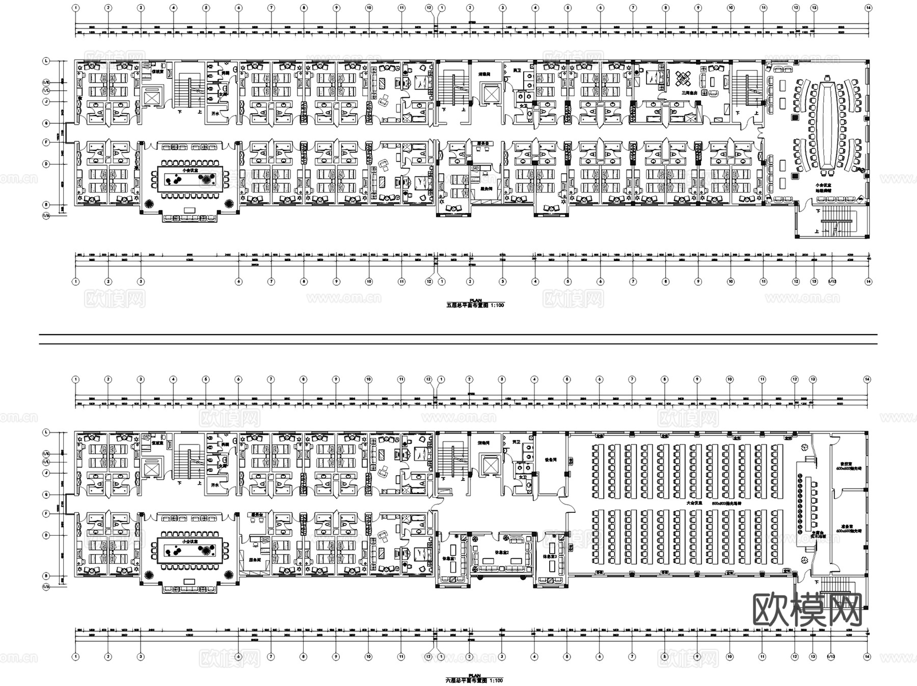 八层军事供应站军供服务楼室内工装CAD施工图整套cad施工图cad施工图