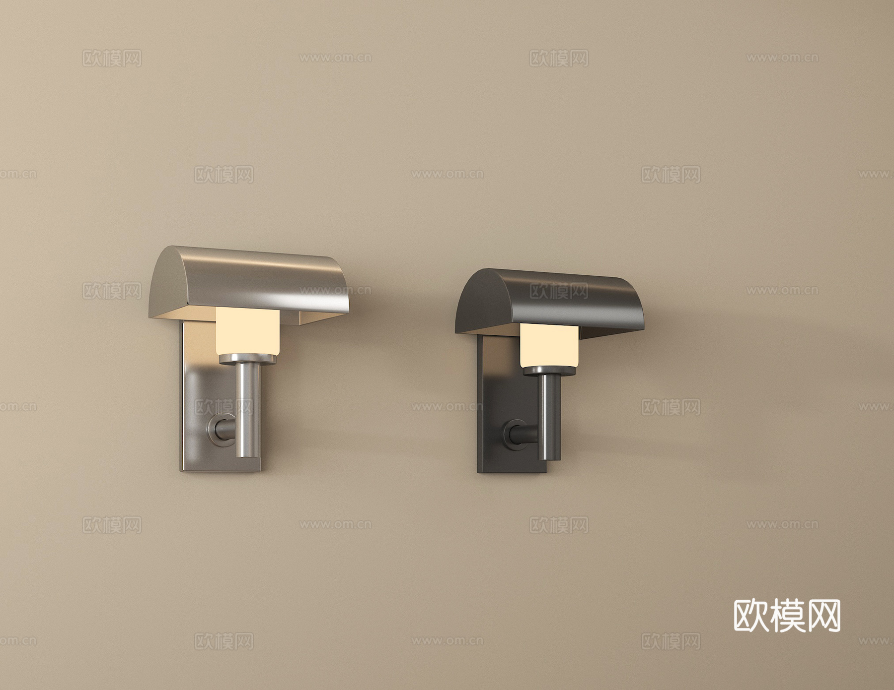 现代金属壁灯 小壁灯su模型