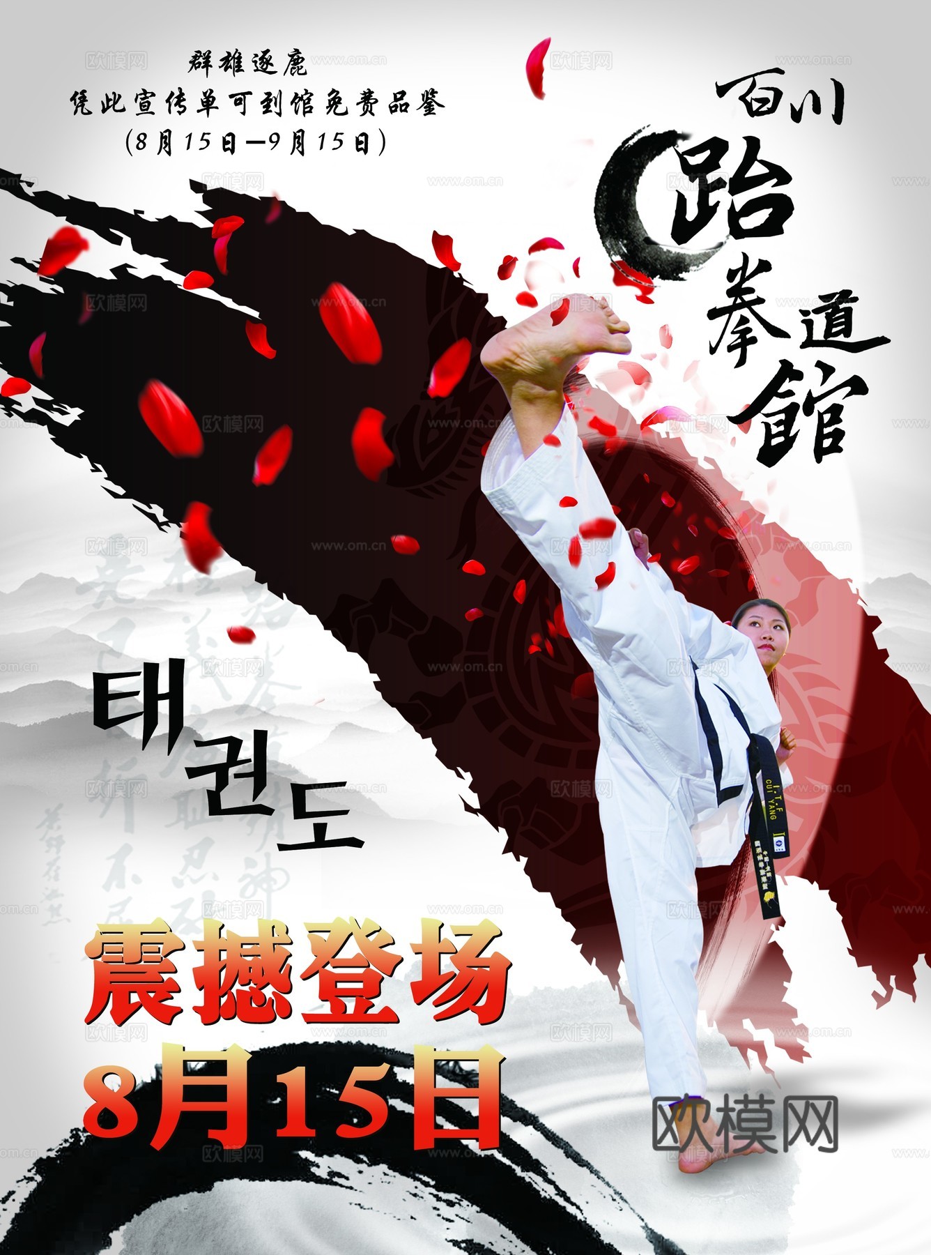 跆拳道运动健身广告海报12