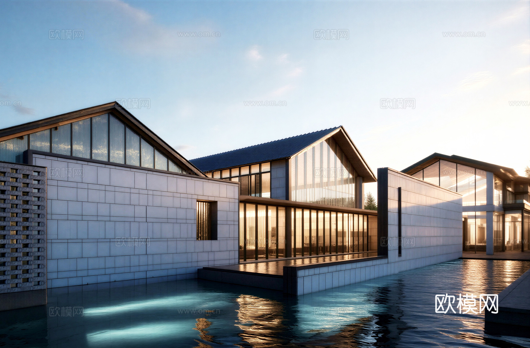 会所 售楼处su模型