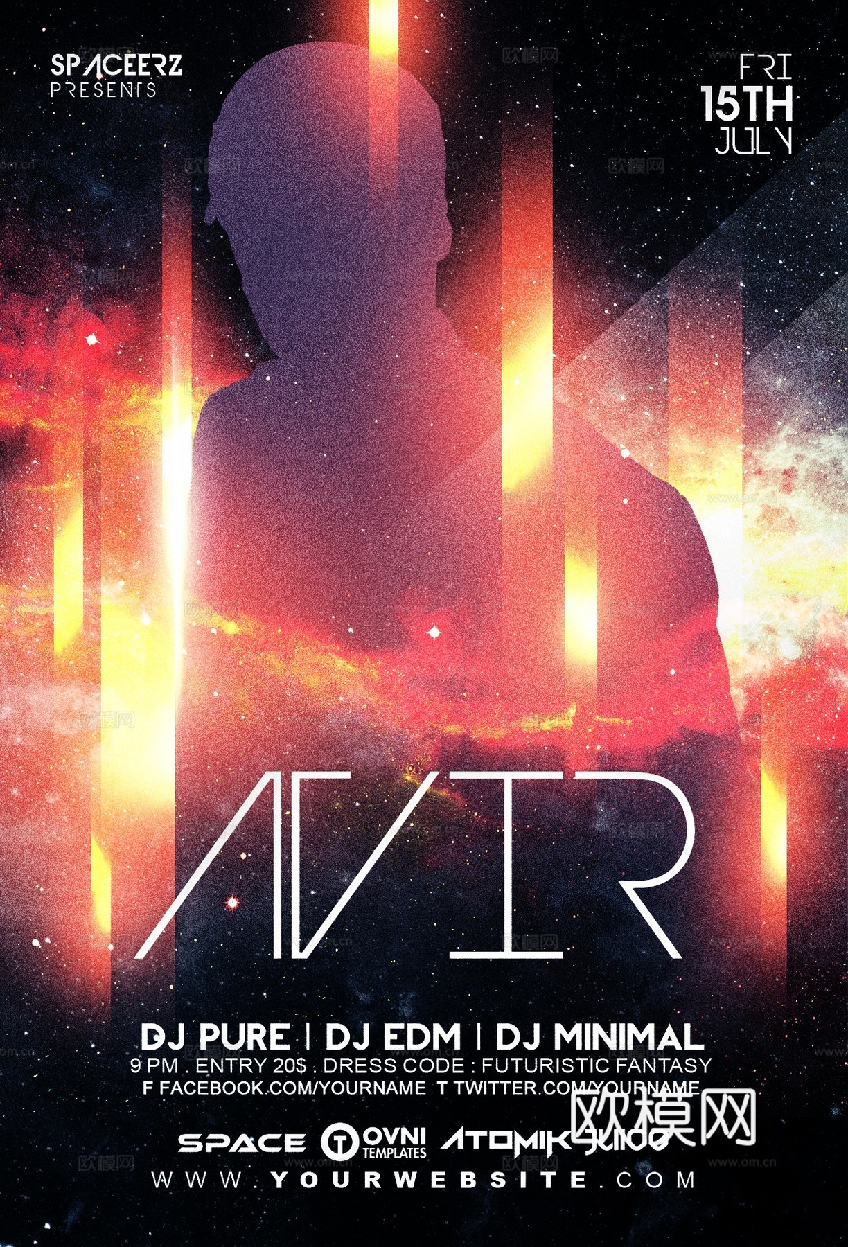 炫酷酒吧海报10