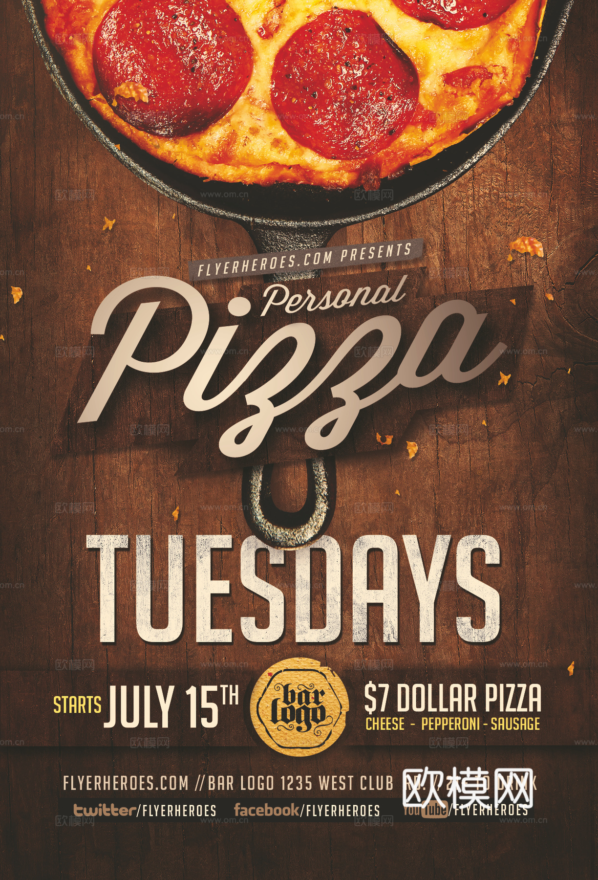 西餐美食广告海报9