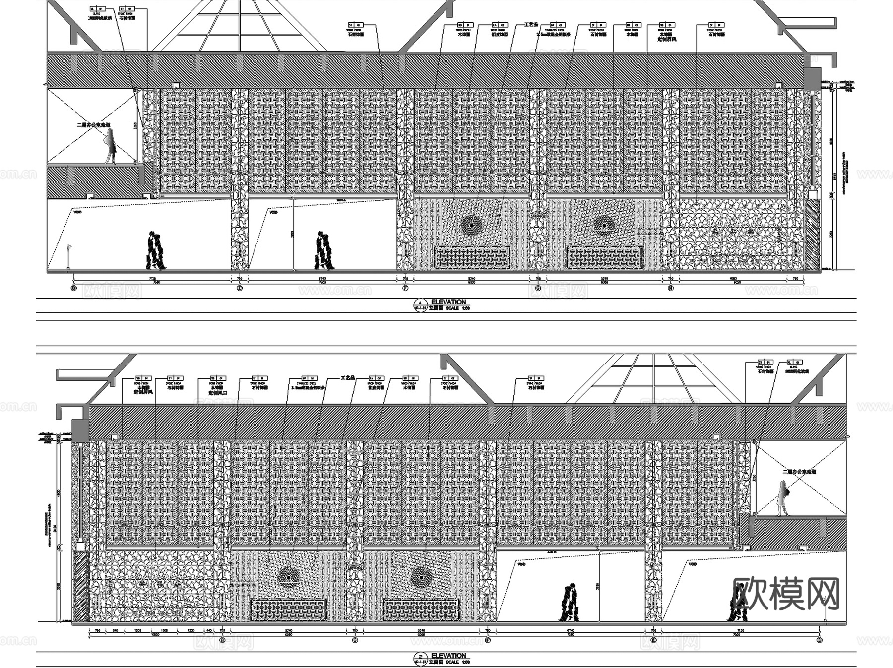 成都复地会所一层室内工装CAD施工图cad施工图