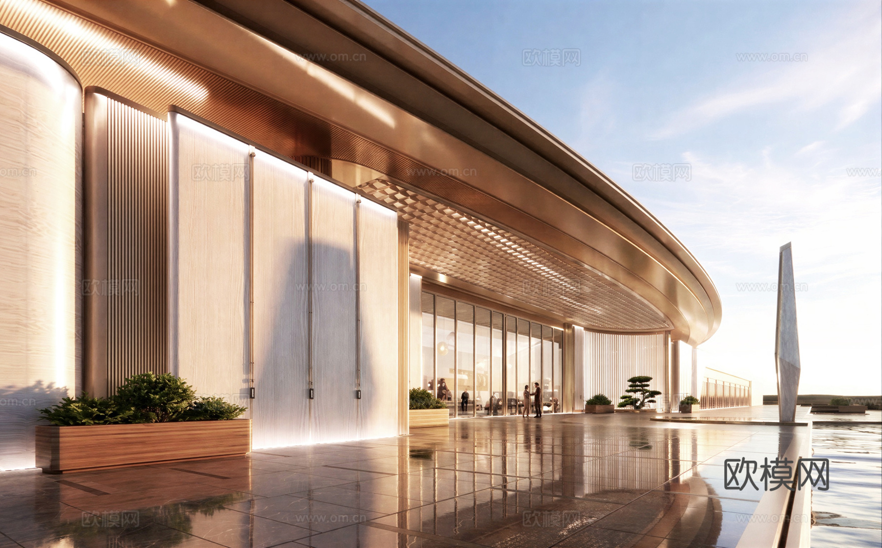 小区入口 示范区大门 小区大门su模型