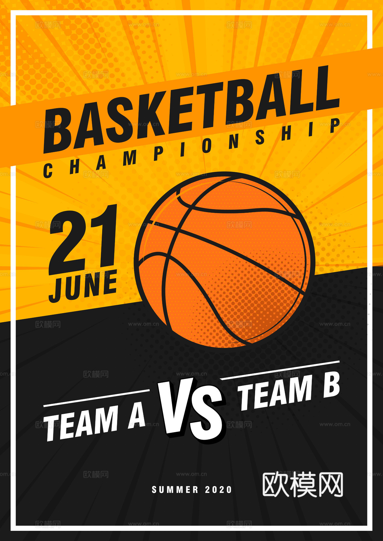 篮球运动创意广告海报17