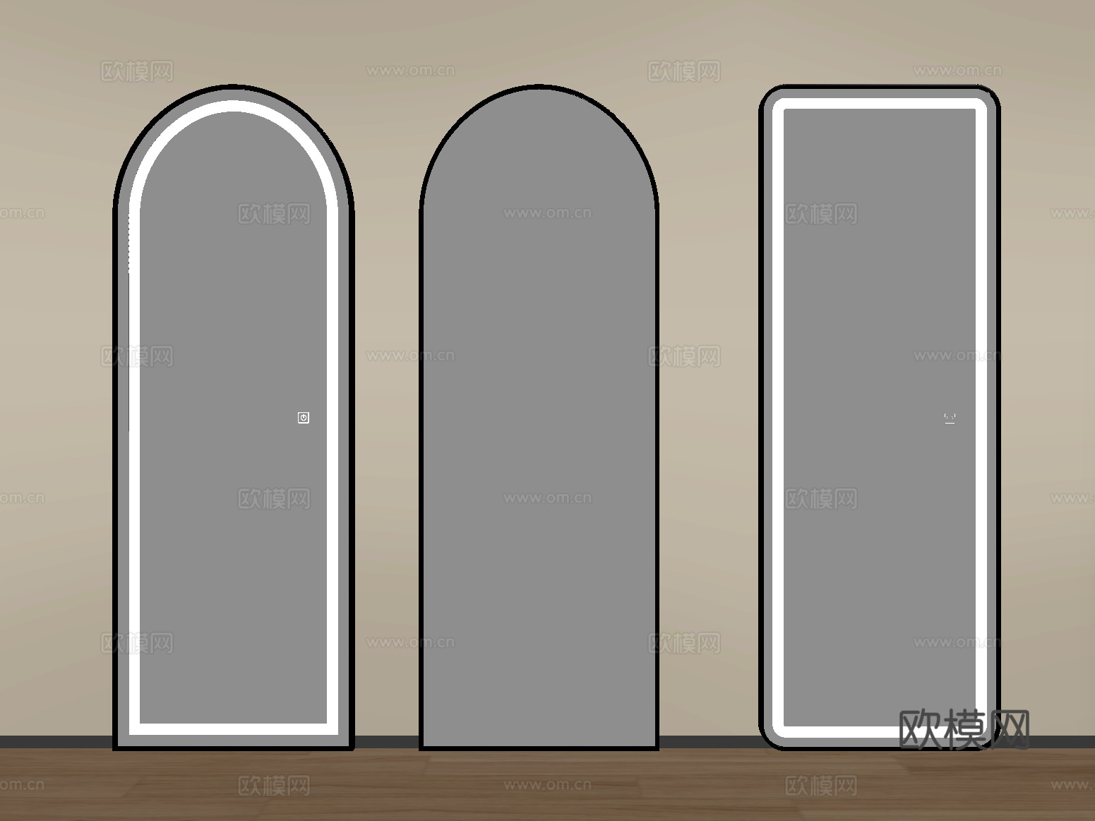 现代镜子 落地镜 全身镜 化妆镜su模型