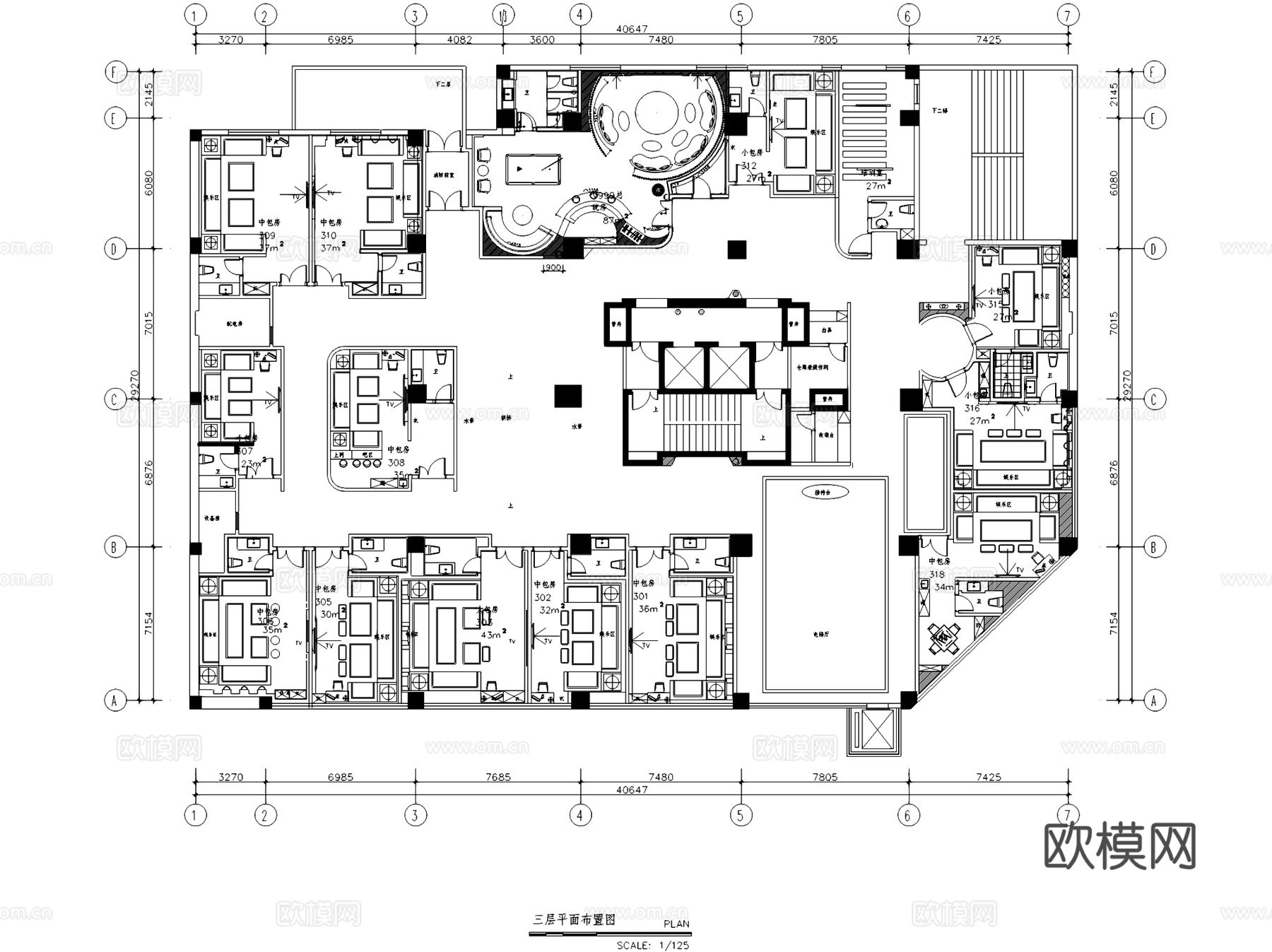 安顺金莎国际KTV室内工装CAD施工图cad施工图