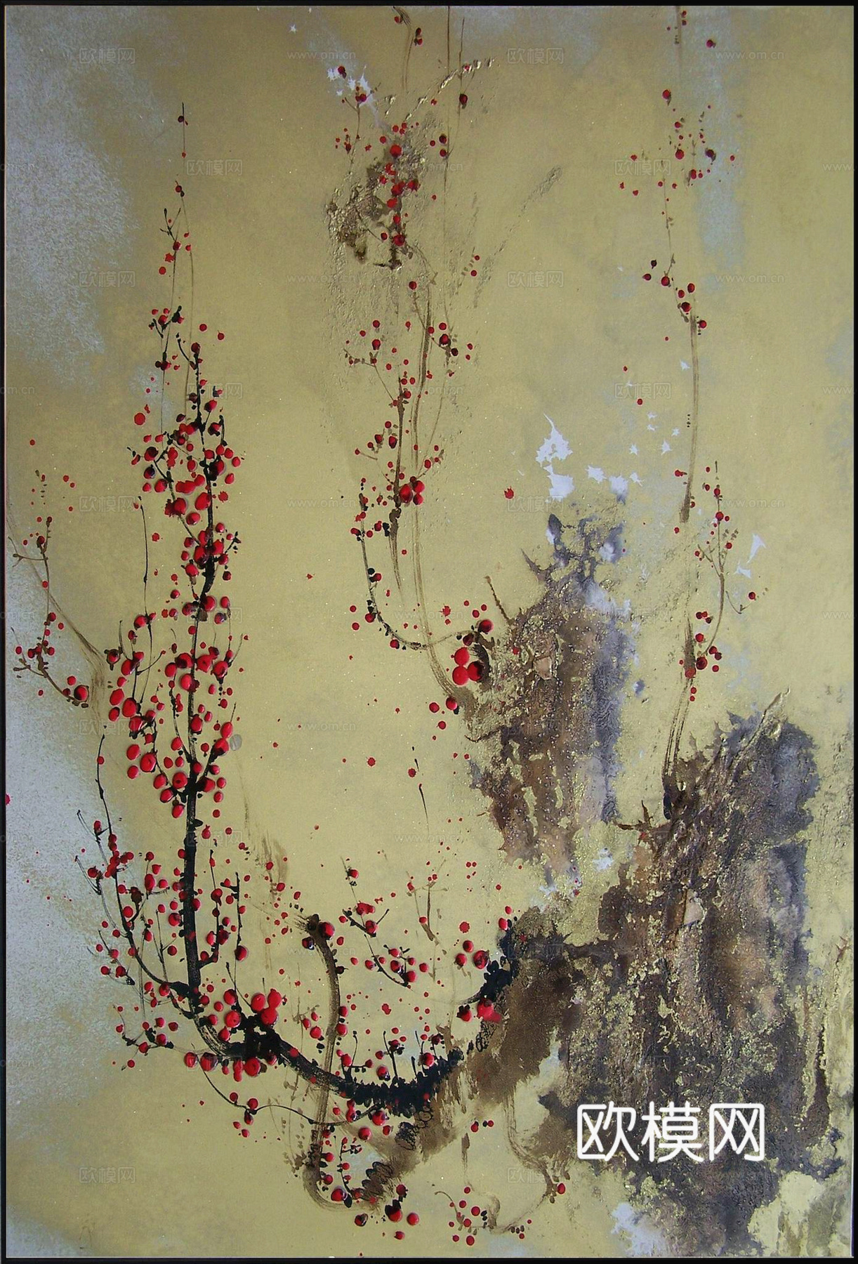 中式新中式挂画壁画字画山水花鸟背景墙壁纸装饰画油画下载