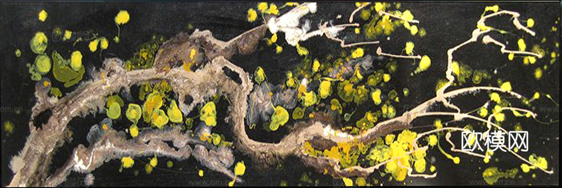 中式新中式挂画壁画字画山水花鸟背景墙壁纸装饰画油画下载