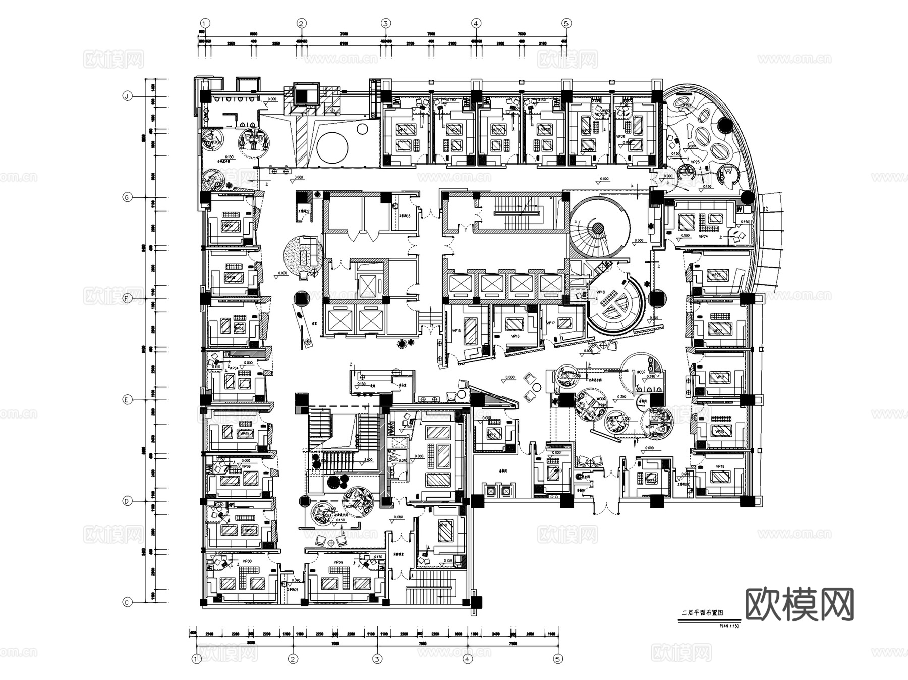 石家庄中宏集团KTV三期室内工装CAD施工图整套cad施工图