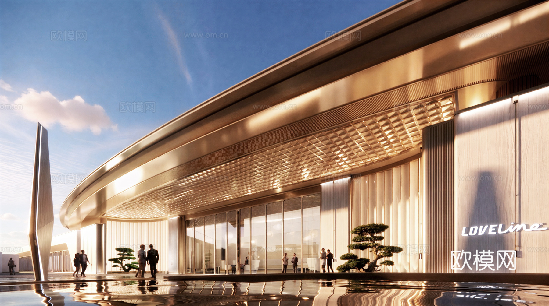 小区入口 示范区大门 小区大门su模型