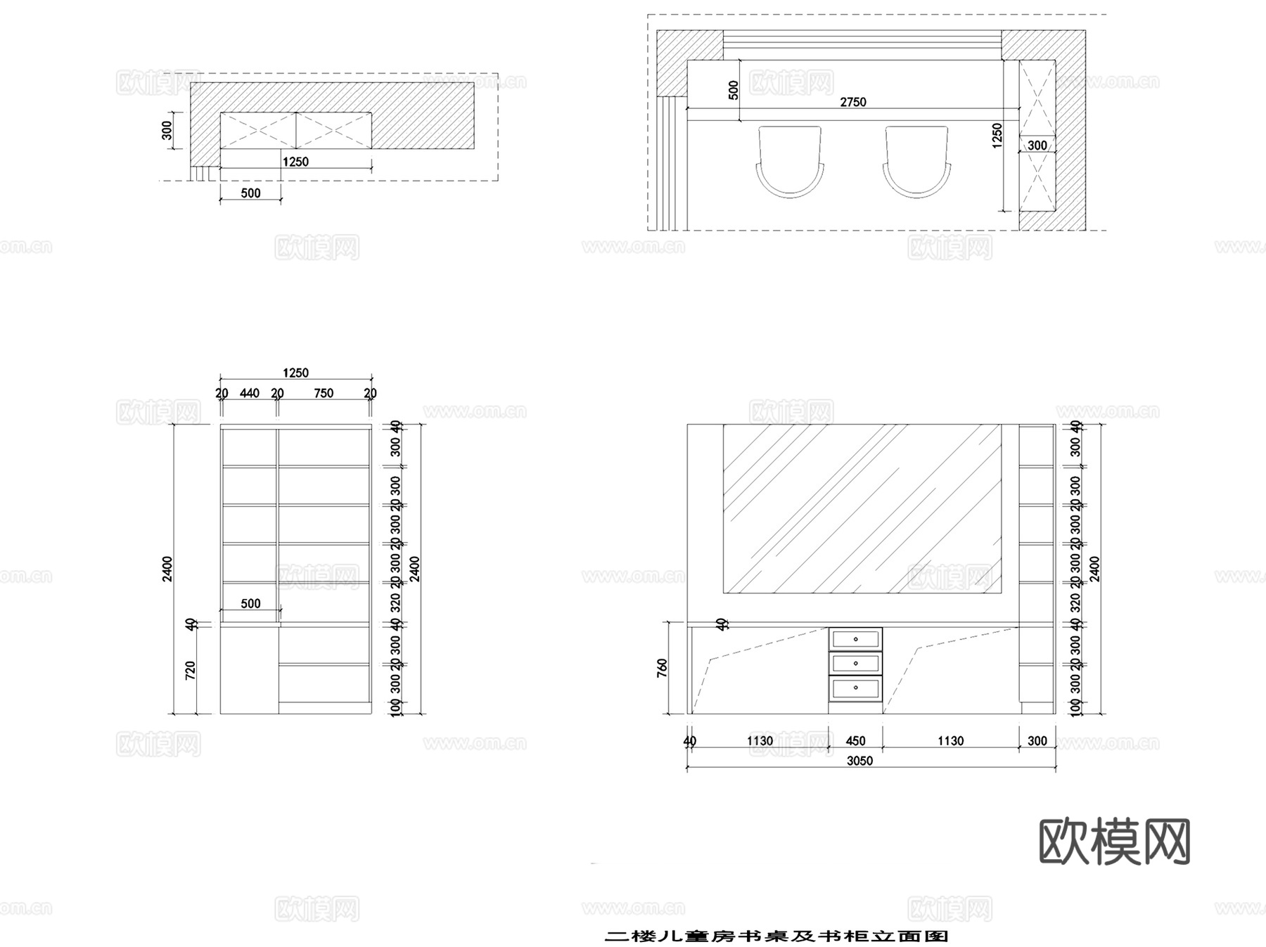 碧桂园欧式都市古堡二层别墅复式挑空室内家装CAD施工图cad施工图