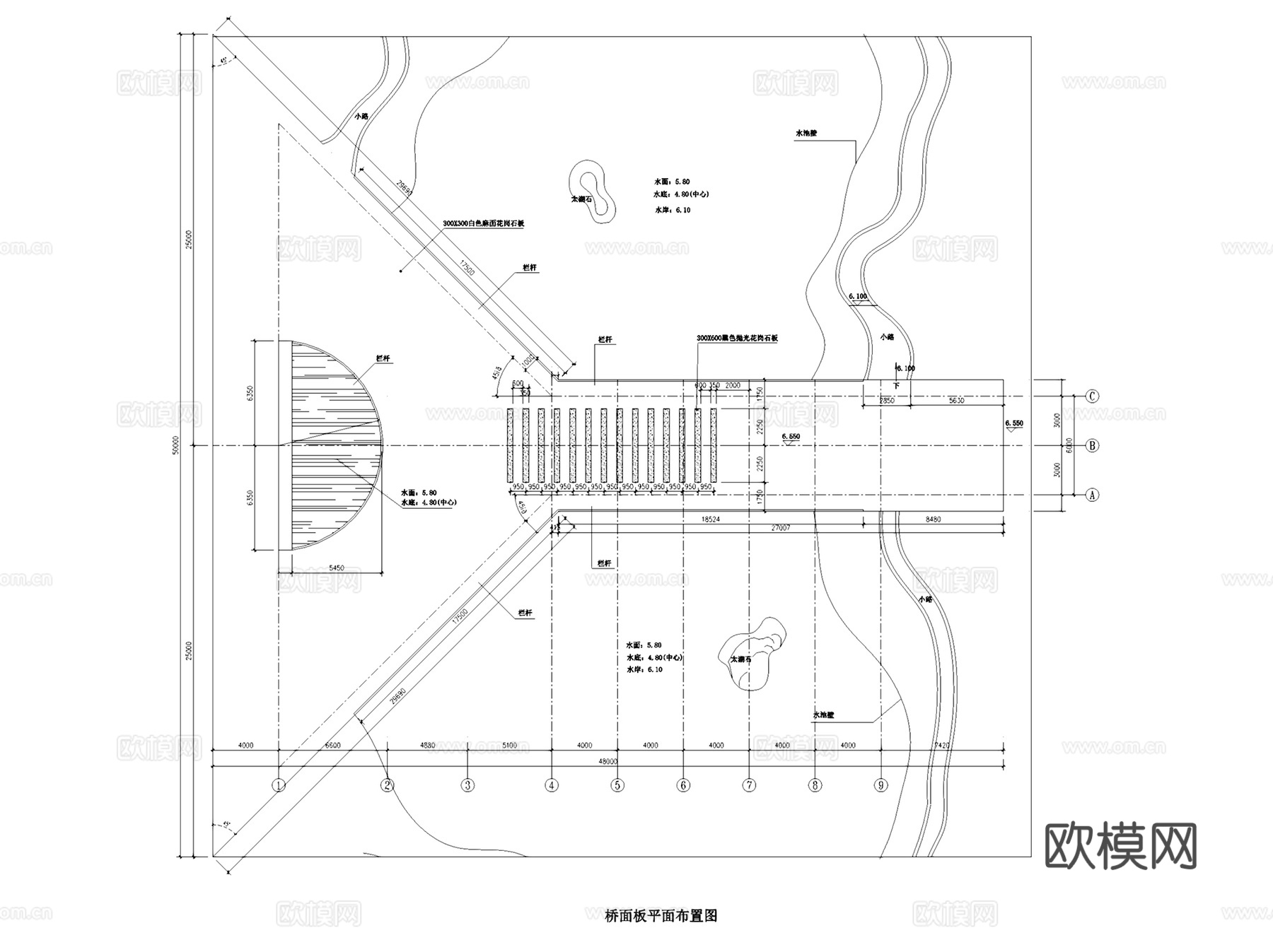 园林景观休闲园桥景观桥节点大样CAD施工图集 30套cad施工图