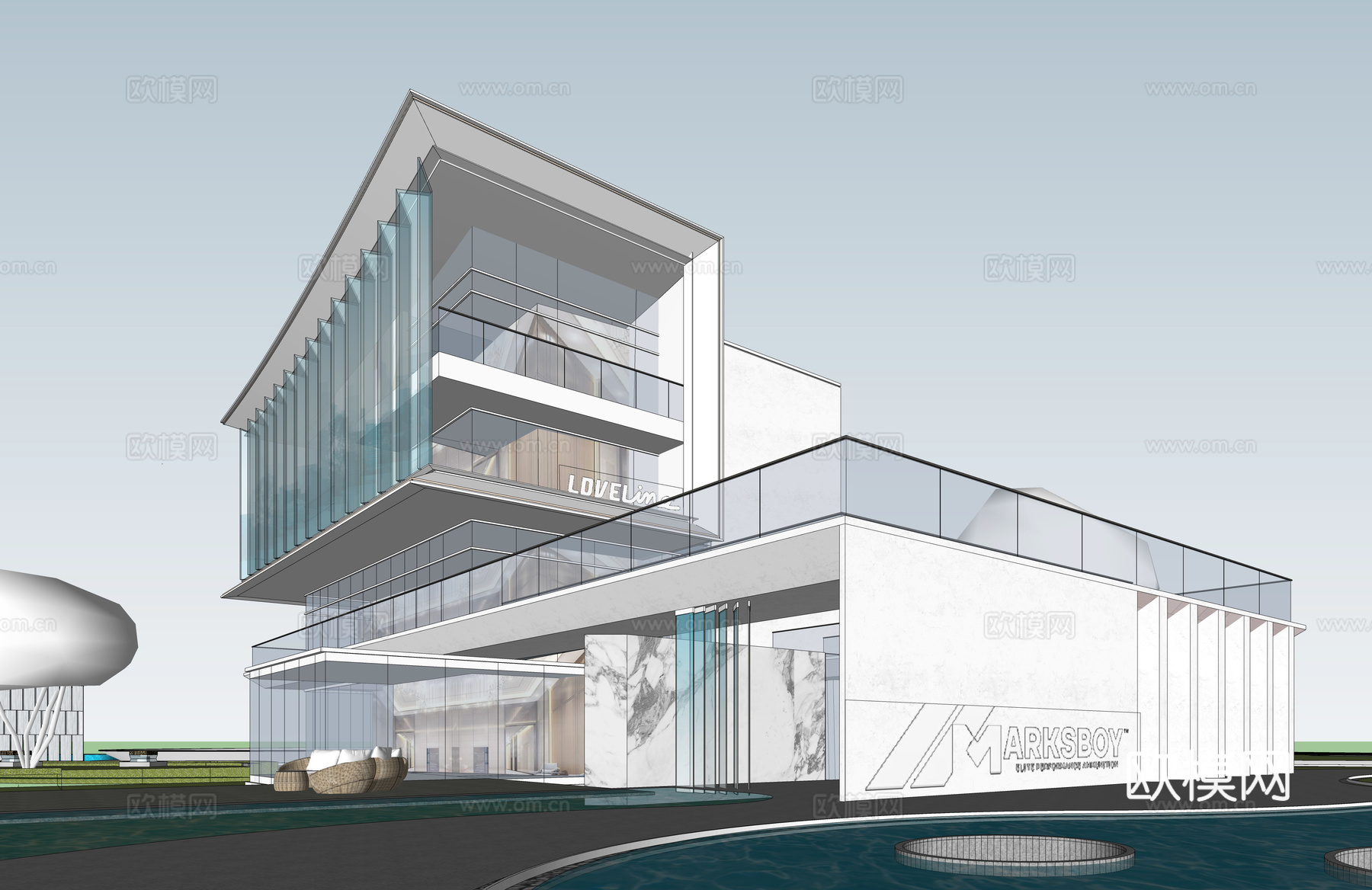 办公楼 企业办公楼su模型