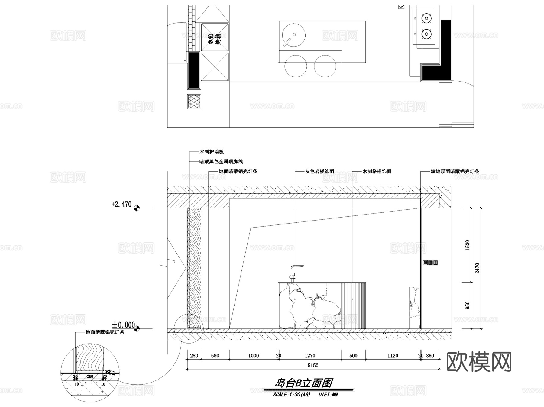 上海浦江茗园16-402现代室内家装CAD施工图+SU模型cad施工图