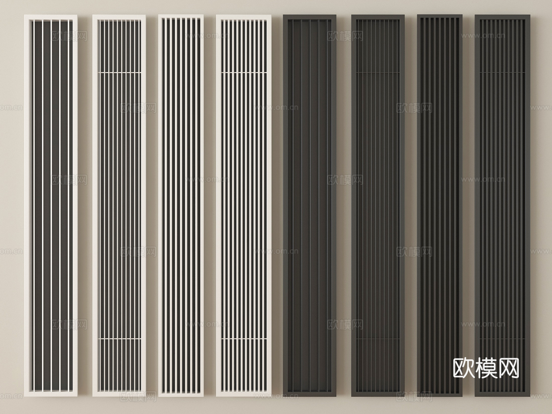 现代中央空调出风口su模型