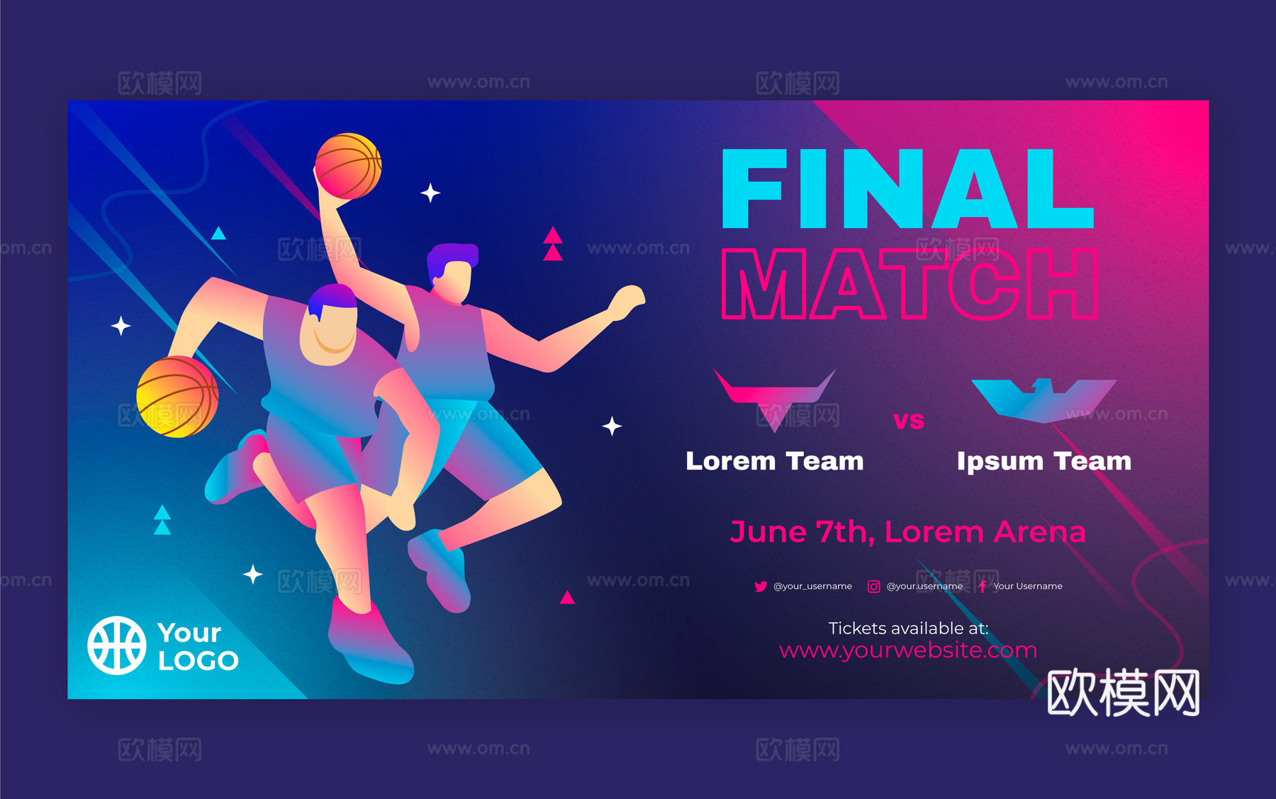 篮球运动创意广告海报39下载